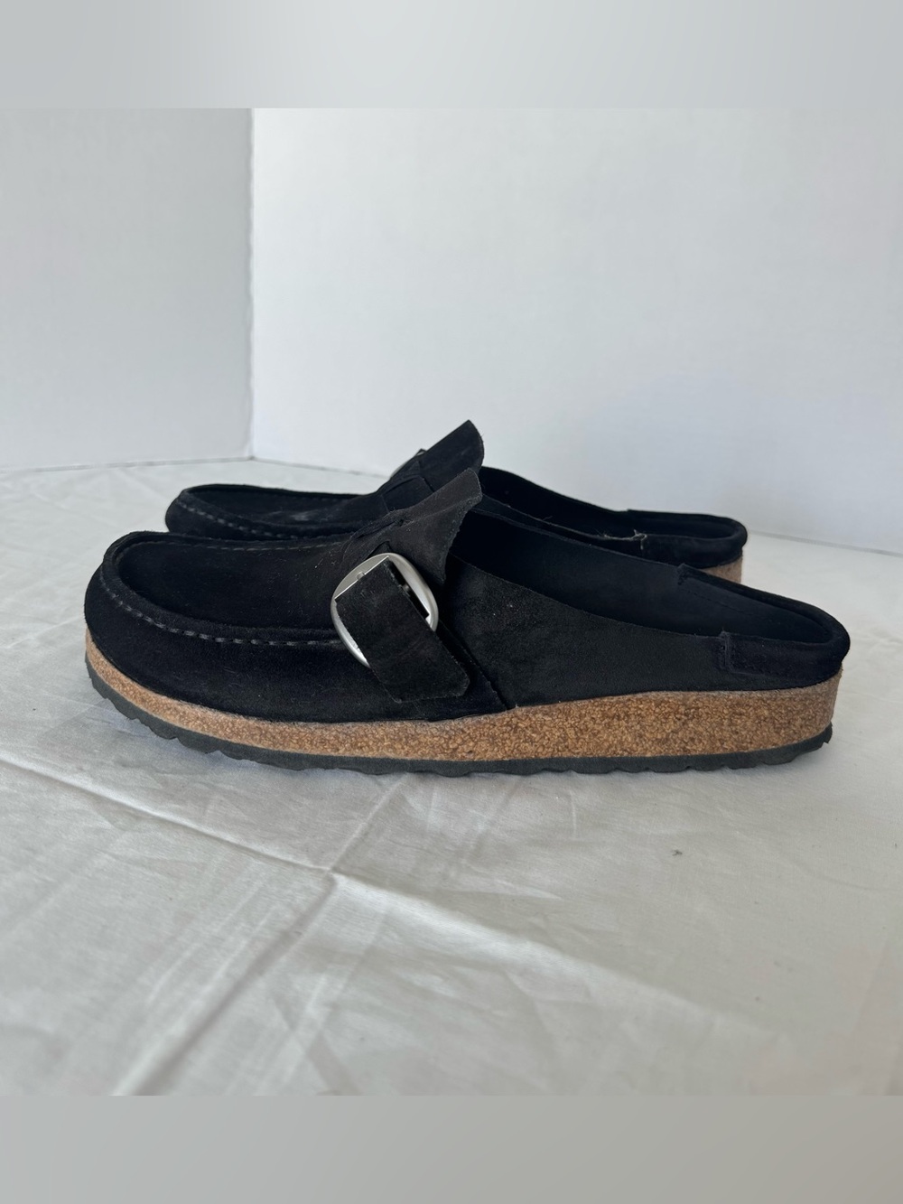 Birkenstock Black Suede Slip-On Mule Clogs Size 11